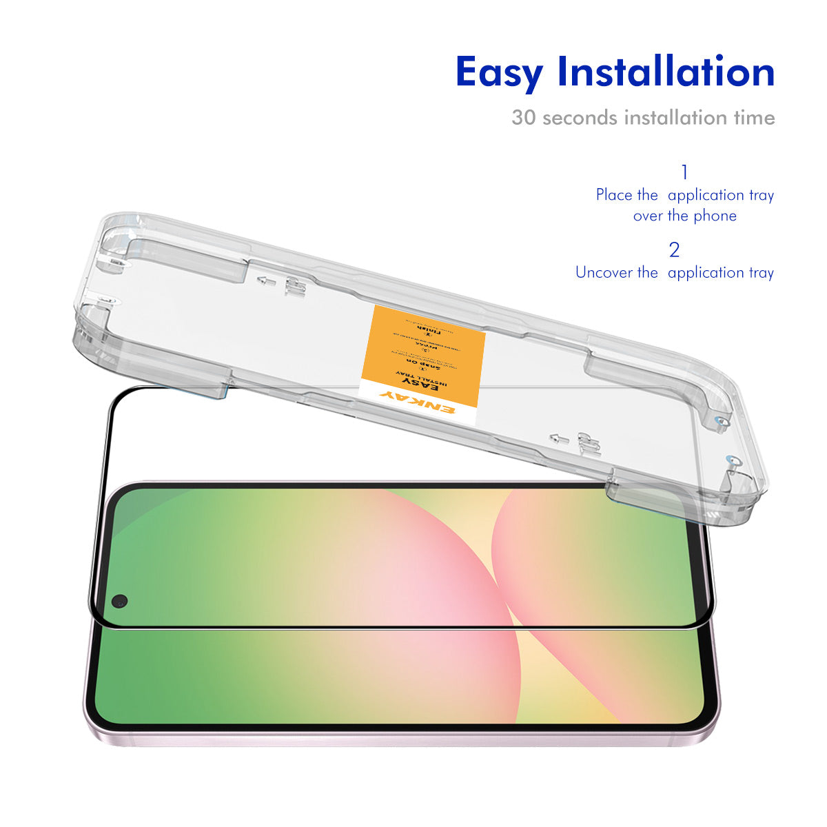 HAT PRINCE for Samsung Galaxy A27 5G HD Clear Film ENKAY  Full Coverage Full Glue Tempered Glass Screen Protector with Installation Tool