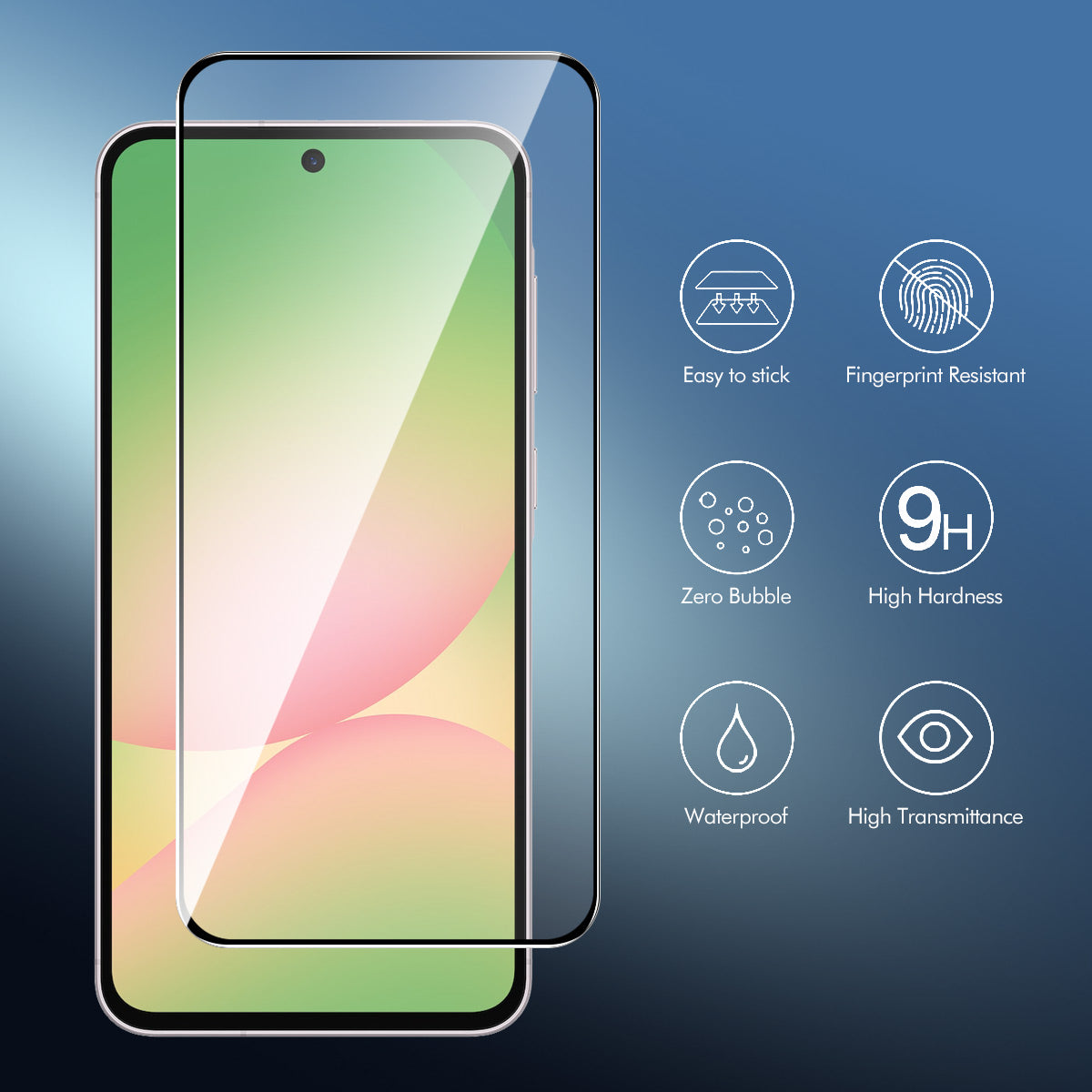 HAT PRINCE for Samsung Galaxy A27 5G HD Clear Film ENKAY  Full Coverage Full Glue Tempered Glass Screen Protector with Installation Tool