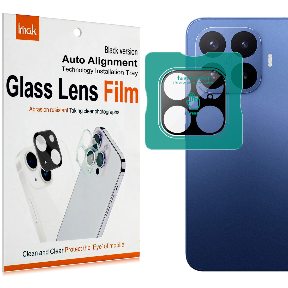 IMAK for Xiaomi 17T Pro Tempered Glass Full Cover Camera Lens Protector with Self Positioning Frame