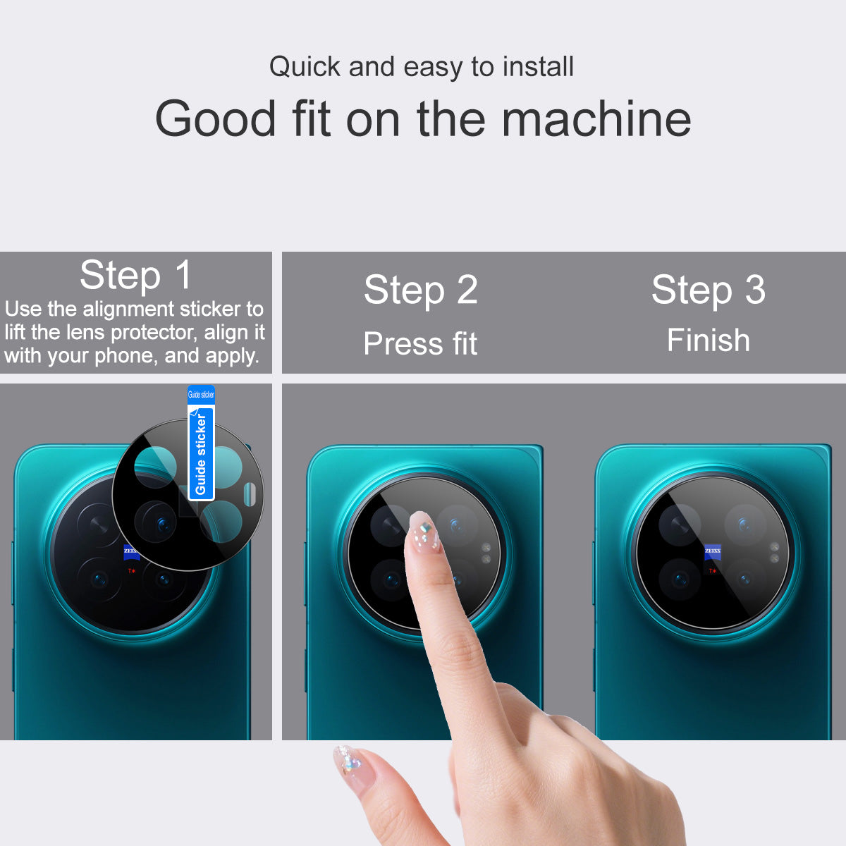 IMAK for vivo X Fold6 5G Camera Lens Protector Tempered Glass HD Clear Full Cover Lens Film
