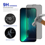 RURIHAI Privacy-skærmbeskytter til iPhone 17e / 16e / 14 / 13 / 13 Pro, AR anti-reflekterende høj aluminium-silicium glasfilm