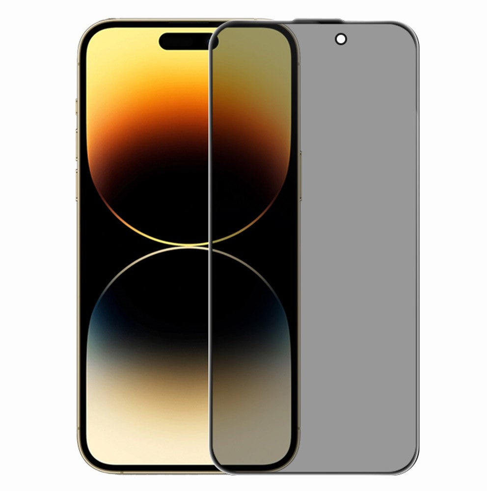 RURIHAI til iPhone 14 Pro Beskyttelsesglas med Privacy-filter AR Antireflekterende Højt Aluminium-Silicium Glasfilm