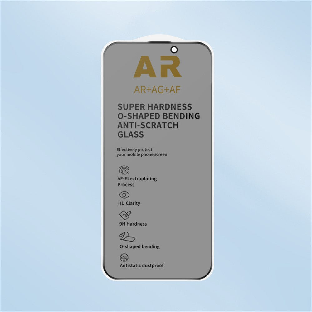 RURIHAI For iPhone 14 Pro Max Privacy Screen Protector AR Anti-Reflective High Aluminium-Silicon Glass Film