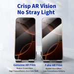 RURIHAI For iPhone 16 Pro Max Privacy Screen Protector AR Anti-Reflective High Aluminium-Silicon Glass Film