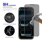 RURIHAI Til iPhone 17 Pro Privacy Skærmbeskytter AR Antirefleks Høj Aluminium-Silicium Glasfilm