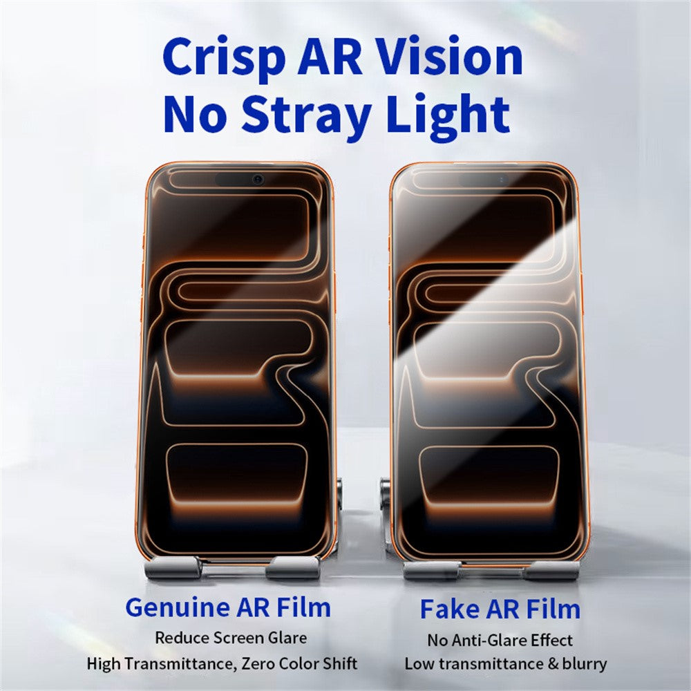RURIHAI For iPhone 17 Pro Max Privacy Screen Protector AR Anti-Reflective High Aluminum-Silicon Glass Film