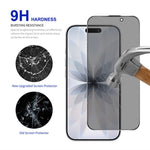 RURIHAI til iPhone 17 / 16 Pro Privacy Skærmbeskytter AR Anti-Refleks Høj Aluminiums-Silicium Glasfilm