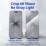 RURIHAI til iPhone 17 / 16 Pro Privacy Skærmbeskytter AR Anti-Refleks Høj Aluminiums-Silicium Glasfilm