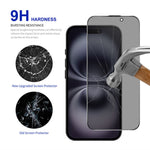 RURIHAI For iPhone 16 / 15 Privacy Skærmbeskytter AR Antireflekterende Høj Aluminium-Silicium Glasfilm