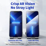 RURIHAI För iPhone 13 Pro Max / 14 Plus Helskärmsskydd AR Antireflex HD Klar Härdat Glas Film