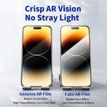 RURIHAI For iPhone 14 Pro Full Screen Protector AR Anti-Reflective HD Clear Tempered Glass Flim