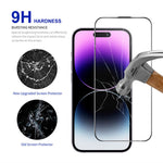 RURIHAI For iPhone 14 Pro Max Full Screen Protector AR Anti-Reflective HD Clear Tempered Glass Flim