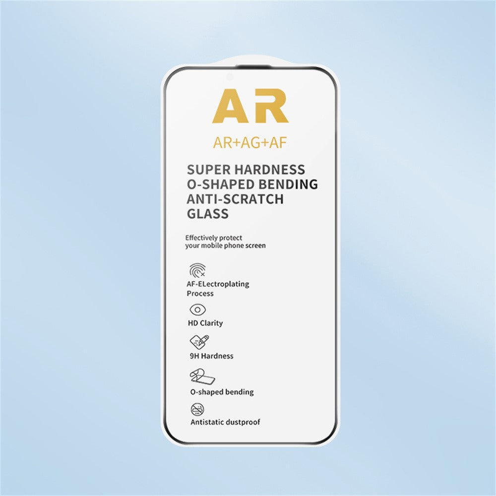 RURIHAI For iPhone 14 Pro Max Full Screen Protector AR Anti-Reflective HD Clear Tempered Glass Flim