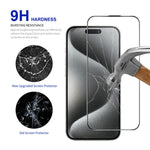 RURIHAI For iPhone 15 Pro Full Screen Protector AR Anti-Reflective HD Clear Tempered Glass Flim