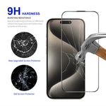 RURIHAI For iPhone 15 Pro Max Full Screen Protector AR Anti-Reflective HD Clear Tempered Glass Flim