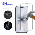 RURIHAI For iPhone 17  /  16 Pro Full Screen Protector AR Anti-Reflective HD Clear Tempered Glass Flim