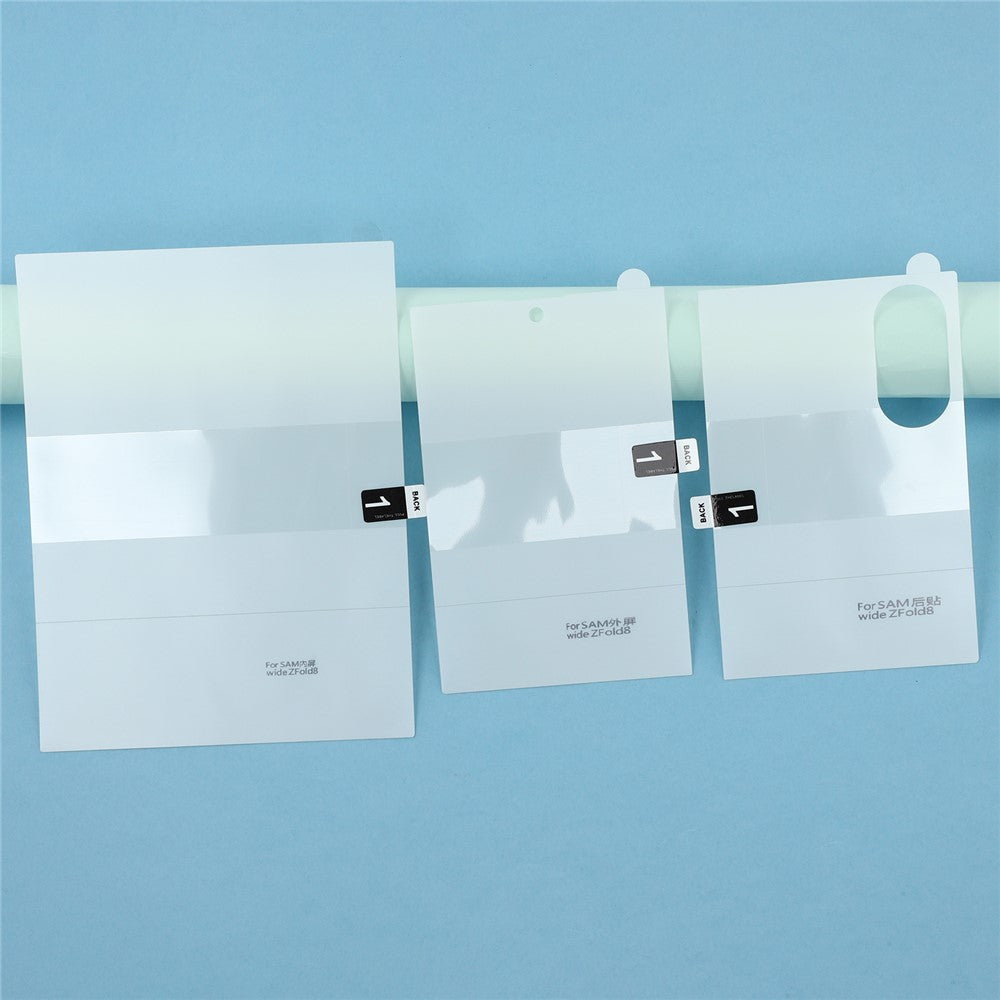 For Samsung Galaxy Z Fold8 Screen Protector Set, Front + Back Full Cover TPU+PET Hydrogel Film