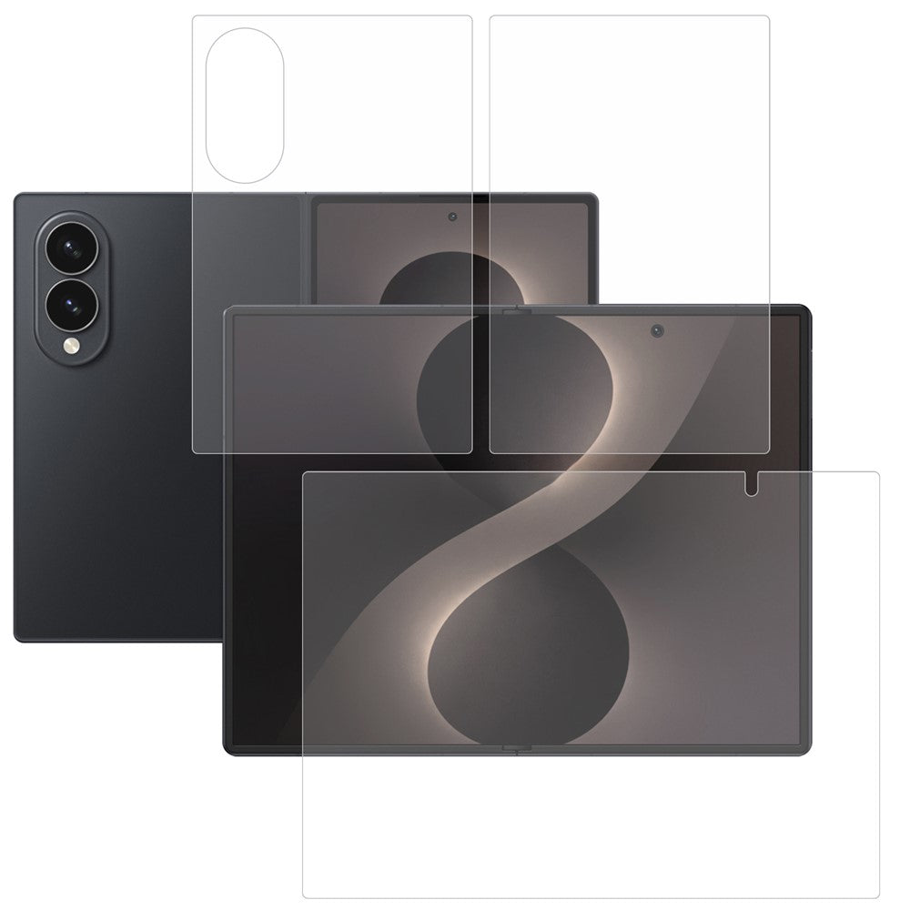 For Samsung Galaxy Z Fold8 Hydrogel Film Set Matte Anti-fingerprint Front + Inside + Back Cover TPU Screen Protector