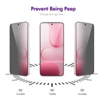 HAT PRINCE for Honor X80i 5G / Honor 600 Lite 5G 2Pcs Privacy Screen Protector ENKAY Hat-Prince Full Glue Full Coverage 28-degree Anti-Spy Tempered Glass