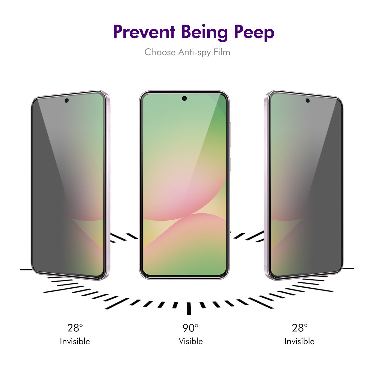 HAT PRINCE for Samsung Galaxy S26+ Privacy Screen Protector ENKAY Hat-Prince Full Glue Full Coverage 28-degree Anti-Spy Tempered Glass