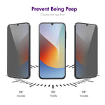 HAT PRINCE for Xiaomi Redmi 15a 5G Privacy Screen Protector ENKAY Hat-Prince Full Glue Full Coverage 28-degree Anti-Spy Tempered Glass