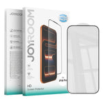JOYROOM 18MQ12H til iPhone 18 Pro / 17 Pro Skærmbeskytter 2.5D Fuld Dækning Silketryk Højt Aluminium-Silicium Glas Klar Anti-støv Film