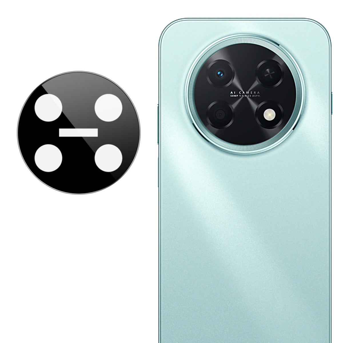 IMAK för Huawei nova 15 Max / Huawei Enjoy 90 Pro Max Kameralinsskydd Härdat Glas HD Klar Heltäckande Linsfilm - Svart