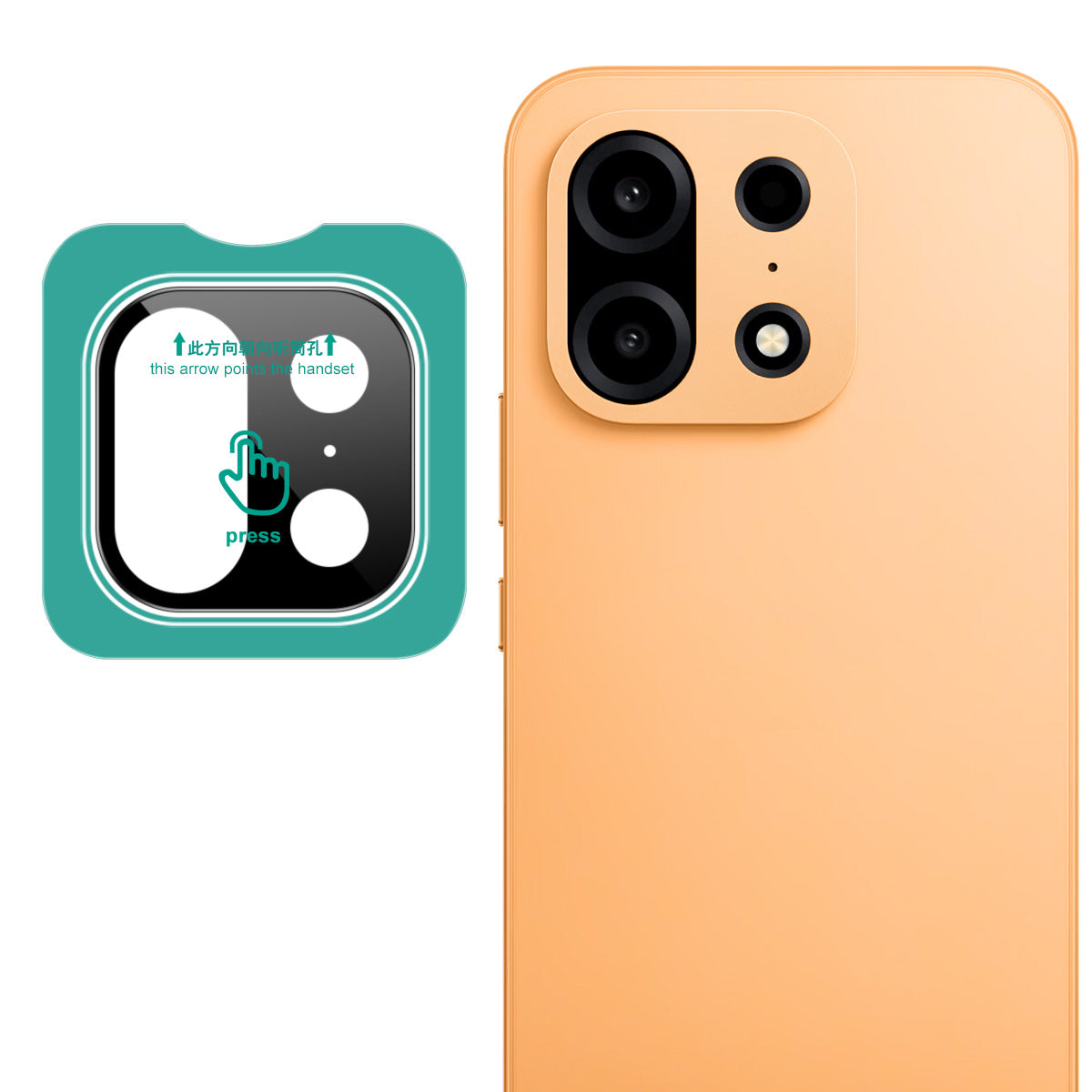 IMAK for OnePlus Turbo 6X Pro 5G Tempered Glass Full Cover Camera Lens Protector with Self Positioning Frame - Black