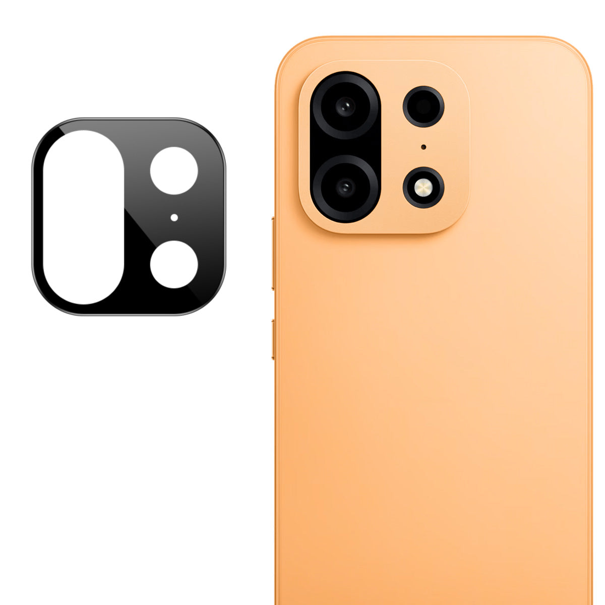 IMAK for OnePlus Turbo 6X Pro 5G Tempered Glass Full Cover Camera Lens Protector with Self Positioning Frame - Black