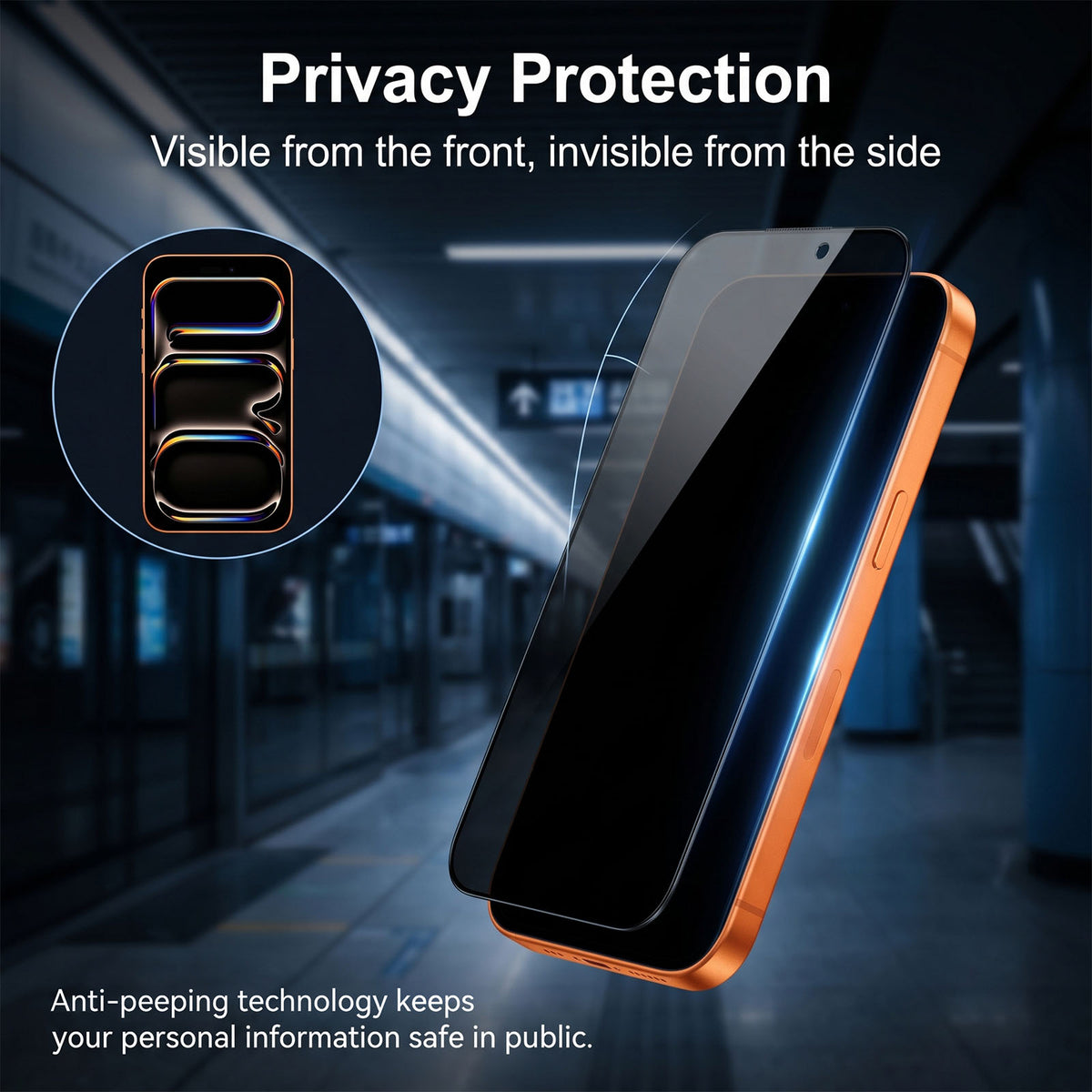 For iPhone 13 Privacy Screen Protector AR Anti-Reflective High Aluminium-silicon Glass Anti-Spy Film