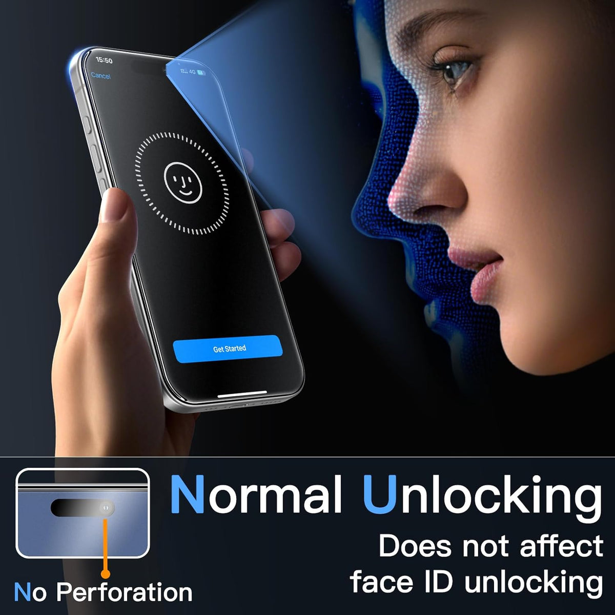 For iPhone 13 Pro Screen Protector Anti-Glare Matte Anti-Fingerprint Tempered Glass Film