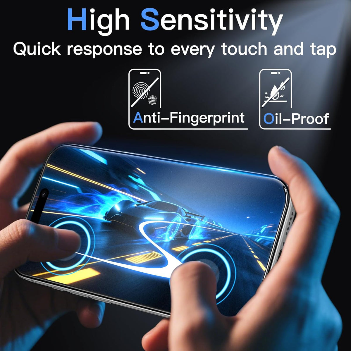 Til iPhone 14 Skærmbeskytter Anti-Genskin Mat Anti-Fingeraftryk Hærdet Glasfilm