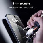 For iPhone 15 Pro Max 10Pcs Screen Protector AR Anti-Reflection High Aluminium-silicon Glass Silk Printing Clear Film