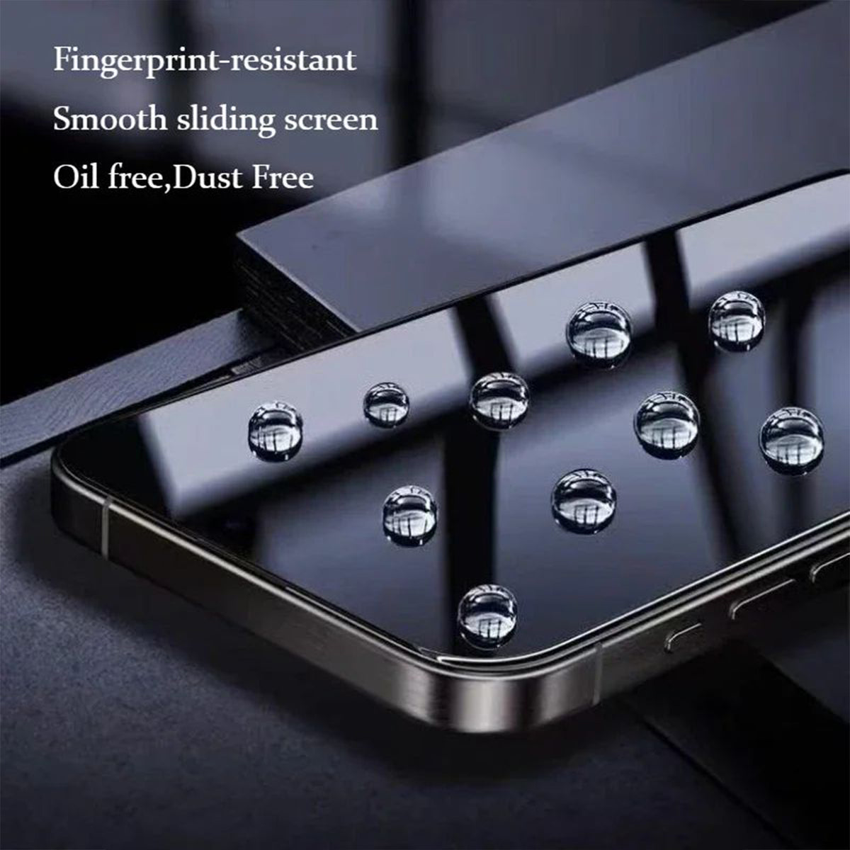 For iPhone 15 Pro Max 10Pcs Screen Protector AR Anti-Reflection High Aluminium-silicon Glass Silk Printing Clear Film