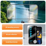 For iPhone 14 Pro Max 10Pcs Screen Protector AR Anti-Reflection High Aluminium-silicon Glass Silk Printing Clear Film
