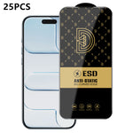 For iPhone Air 25Pcs Screen Protector Anti-static Silk Printing Medium Alumina Glass HD Clear Film