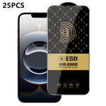 For iPhone 16e / iPhone 17e 25Pcs Screen Protector Anti-static Silk Printing Medium Alumina Glass HD Clear Film