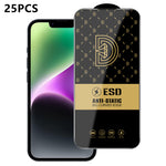 Til iPhone 14 25 stk. Skærmbeskytter Antistatisk silketryk Medium aluminiumoxidglas HD Klar film