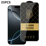 Til iPhone 16 Pro 25 stk. Skærmbeskytter Antistatisk silketryk Medium aluminiumsglas HD klar film