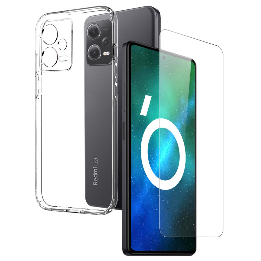 NORTHJO For Xiaomi Redmi Note 12 Pro+ 5G 2-in-1 Design Protective Anti-drop TPU Smartphone Case + Anti-scratch Tempered Glass Screen Protector
