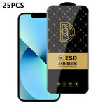 Til iPhone 13 25 stk. skærmbeskytter antistatisk silketryk medium aluminiumoxid glas HD klar film