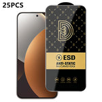 For Xiaomi Redmi Note 15 Pro 5G (Global) 25Pcs Screen Protector Anti-static Silk Printing Medium Alumina Glass HD Clear Film