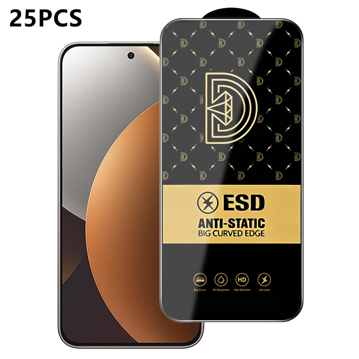 For Xiaomi Redmi Note 15 Pro 5G (Global) 25Pcs Screen Protector Anti-static Silk Printing Medium Alumina Glass HD Clear Film