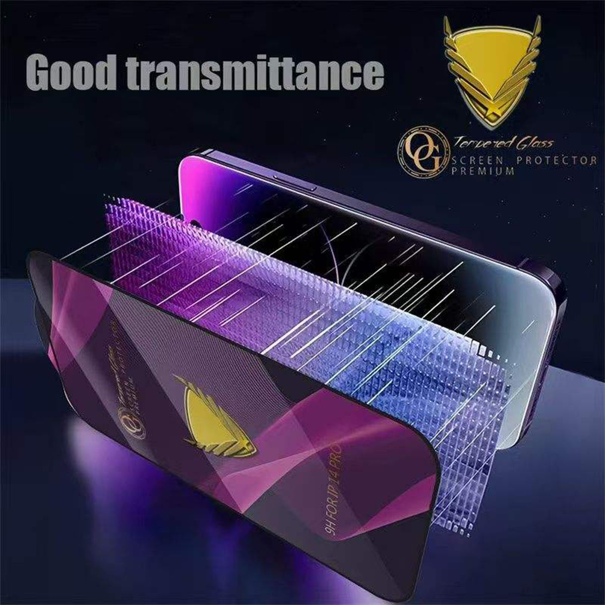 For iPhone 12 Pro Max 10Pcs Screen Protector Full Cover Anti-Static Clear High Aluminium-silicon Glass Film