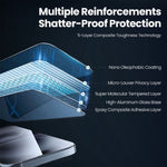 For iPhone 12 Pro Max 10Pcs Screen Protector Full Cover Anti-Static Clear High Aluminium-silicon Glass Film