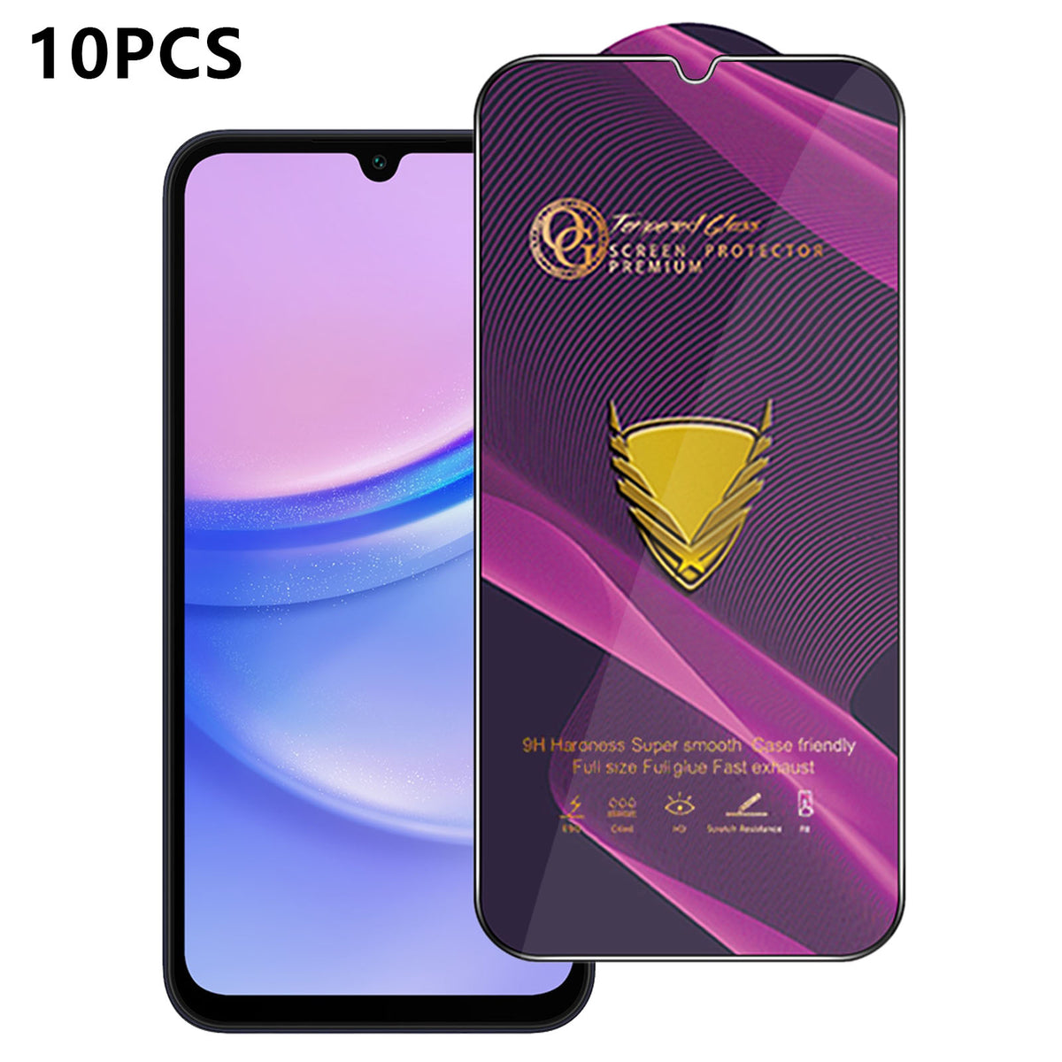 Samsung Galaxy A15 5G 10 st. skärmskydd heltäckande antistatisk klar hög aluminium-kiselglasfilm