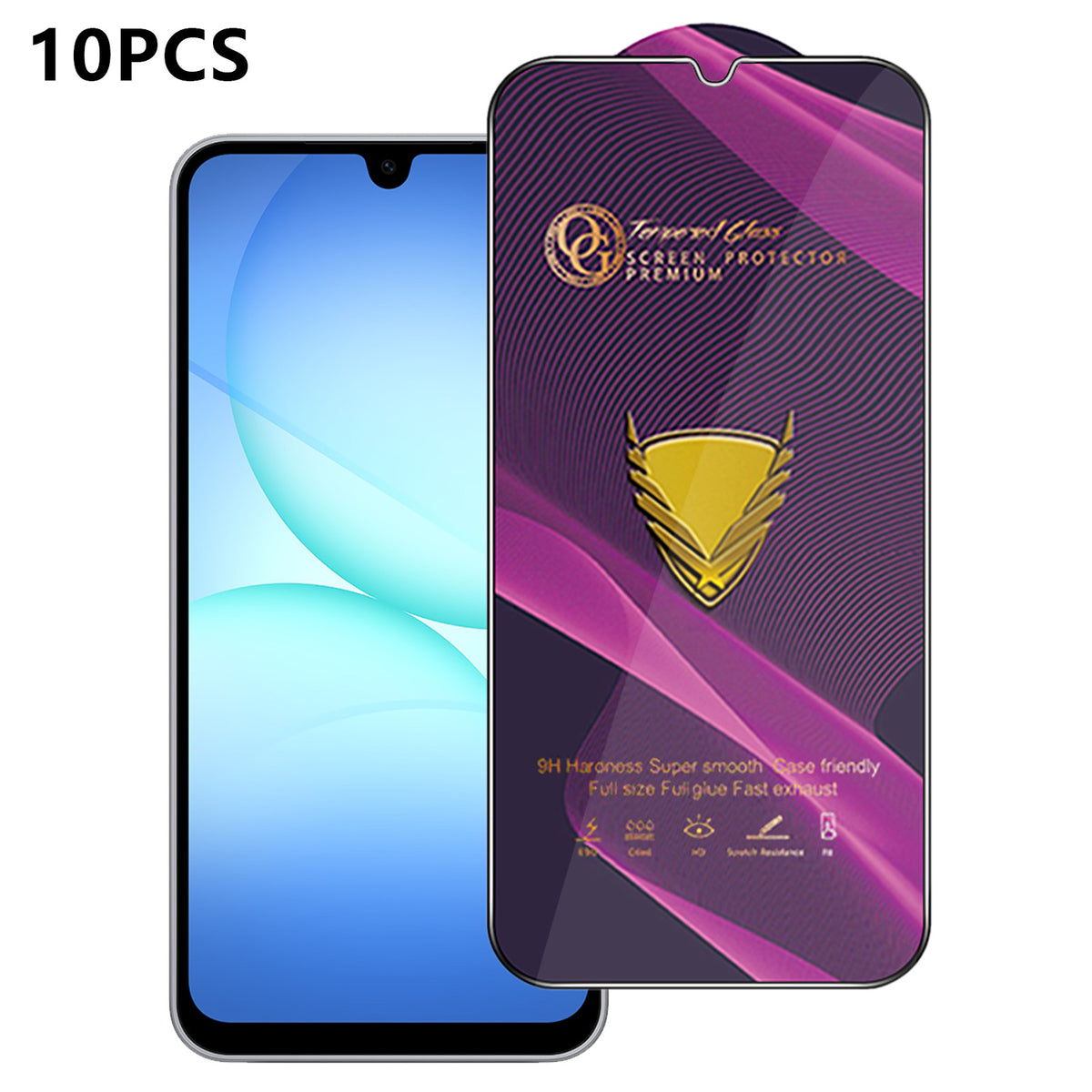 For Samsung Galaxy A27 5G 10Pcs Screen Protector Full Cover Anti-Static Clear High Aluminum-silicon Glass Film
