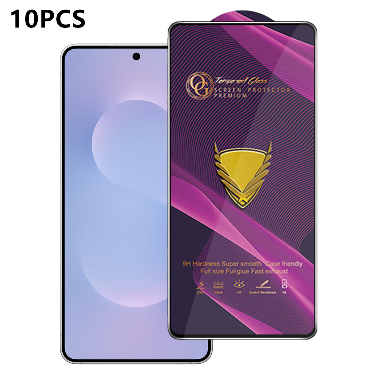 For Samsung Galaxy S25 Edge 10Pcs Screen Protector Full Cover Anti-Static Clear High Aluminium-silicon Glass Film