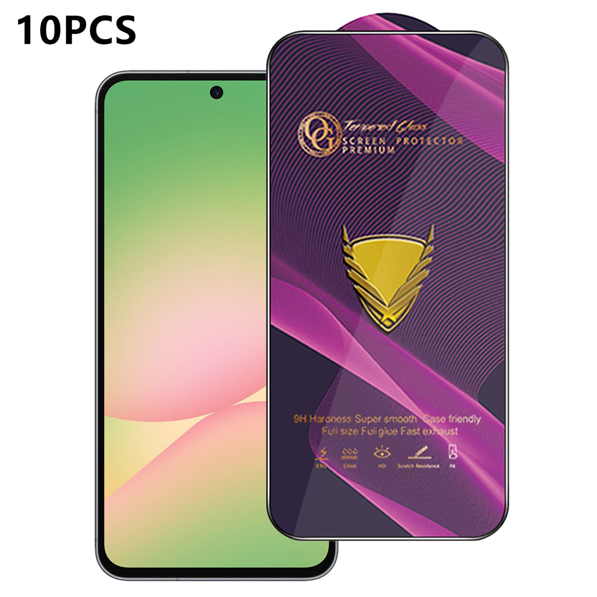 Til Samsung Galaxy A56 5G 10 Stk. Skærmbeskytter Fuld Dækning Antistatisk Klart Høj Aluminium-silicium Glas Film