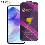 For Samsung Galaxy A55 5G 10Pcs Screen Protector Full Cover Anti-Static Clear High Aluminium-silicon Glass Film